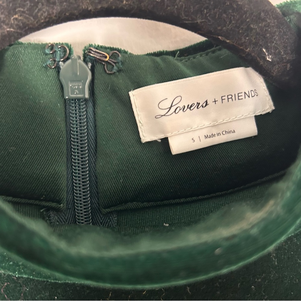 Lovers + Friends Green Velvet Long Sleeve Dress - Picture 8 of 9